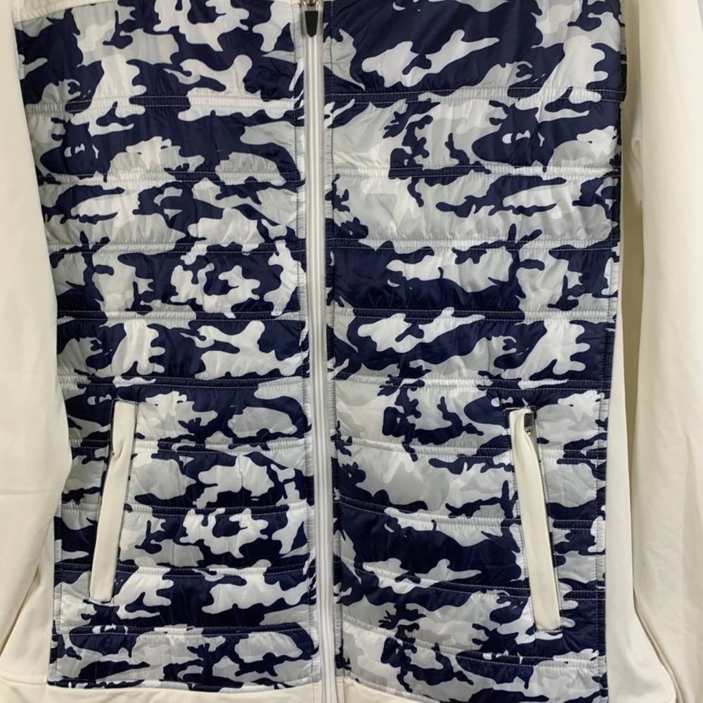 Straight Down Hybrid Golf Jacket Mens Large Quilted‎ Camo Full Zip Performance - Picture 2 of 11